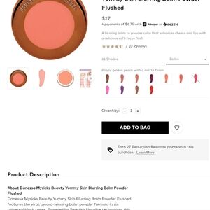 Danessa Myricks Beauty Yummy Skin Flushed Blurring Balm "Bellini"